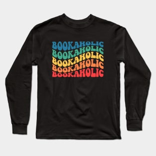 Bookaholic Groovy Wavy text Long Sleeve T-Shirt